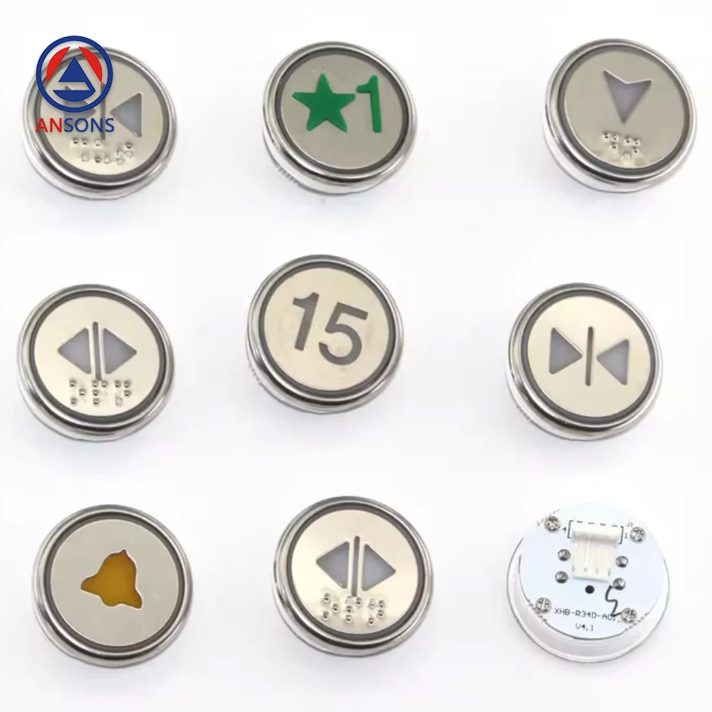 XHB-R34D-A01 XHB-R34C-A02 XHB-R34C-C03 XIZI OTIS MAROHN Elevator Button Round Push Buttons Ansons Elevator Spare Parts