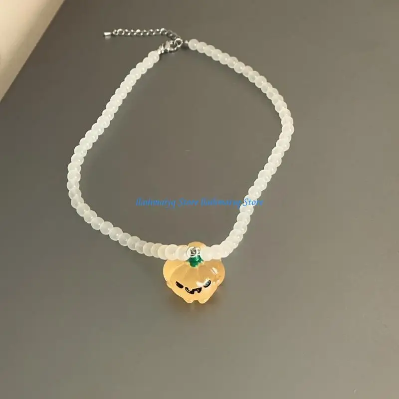 

573B Resin Pendant Necklace Trendy Beads Necklace Durable Accessory Resin Jewelry