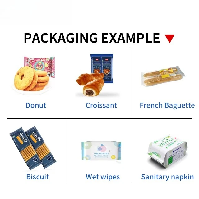 Fully Automatic Horizontal Mini Wrapping Flow Packing Ice Cream Cone Wafer Biscuit Lolly Popsicle Packaging Machine