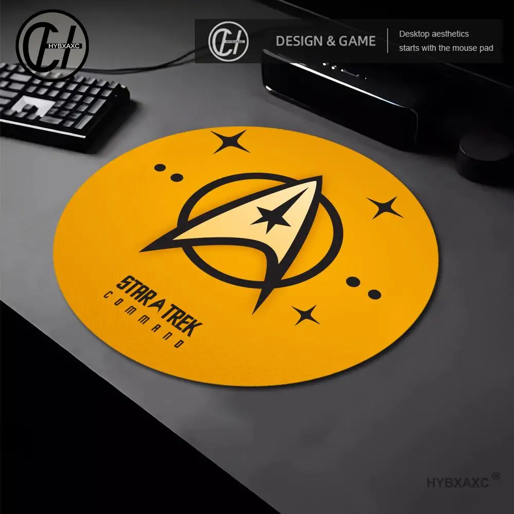 ستار تريك لوحة ماوس مستديرة ألعاب أجهزة الكمبيوتر المحمولة حصيرة لوحة المفاتيح Deskmat ملحقات الكمبيوتر مكتب حامي لوحة الماوس ألعاب الحصير أنيمي Mause منصات
