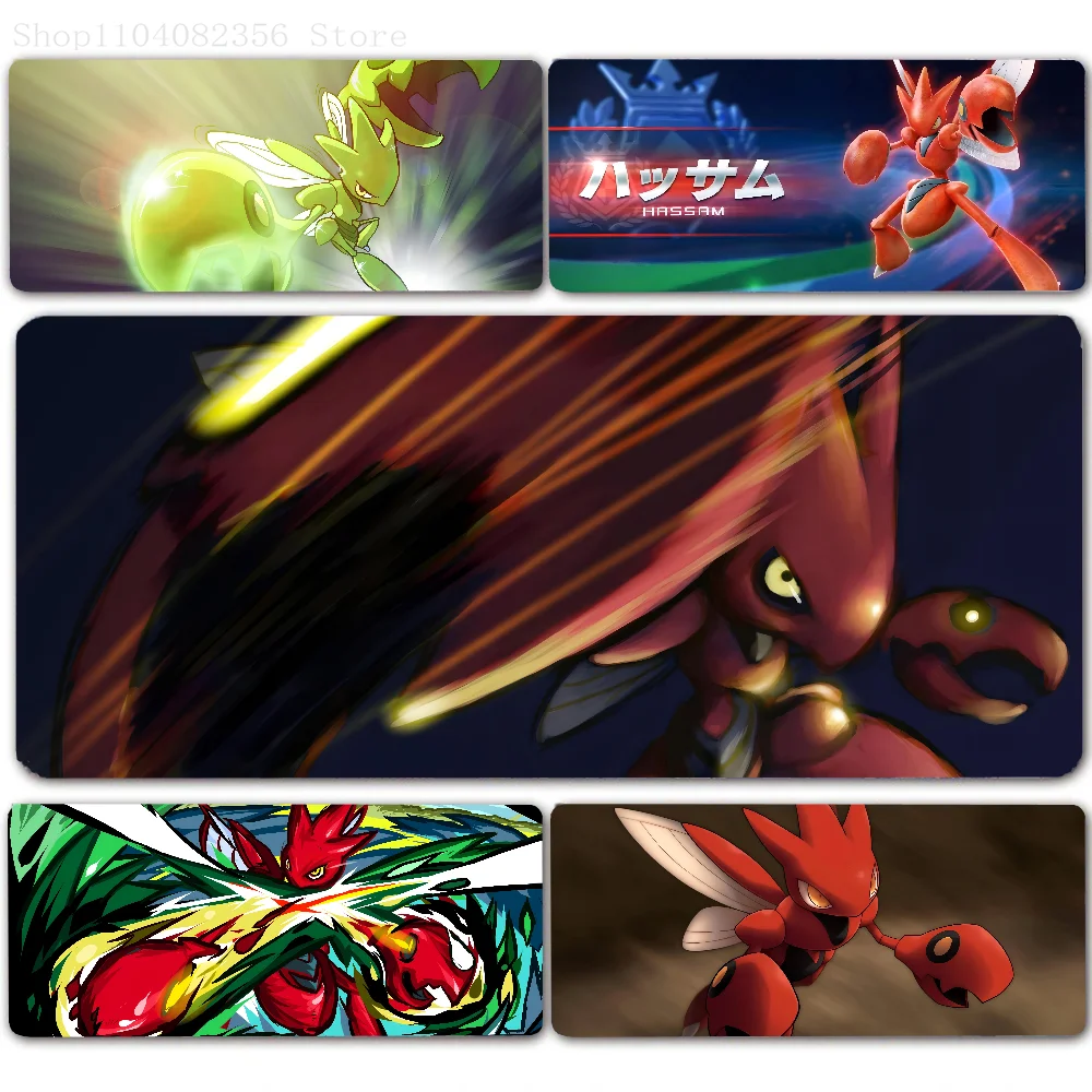 1pc Scizor P-Pokemon-n Anime Mouse Pad Large Mouse Mat Pink Office Desk Mat Laptop Gaming Large Mousepad