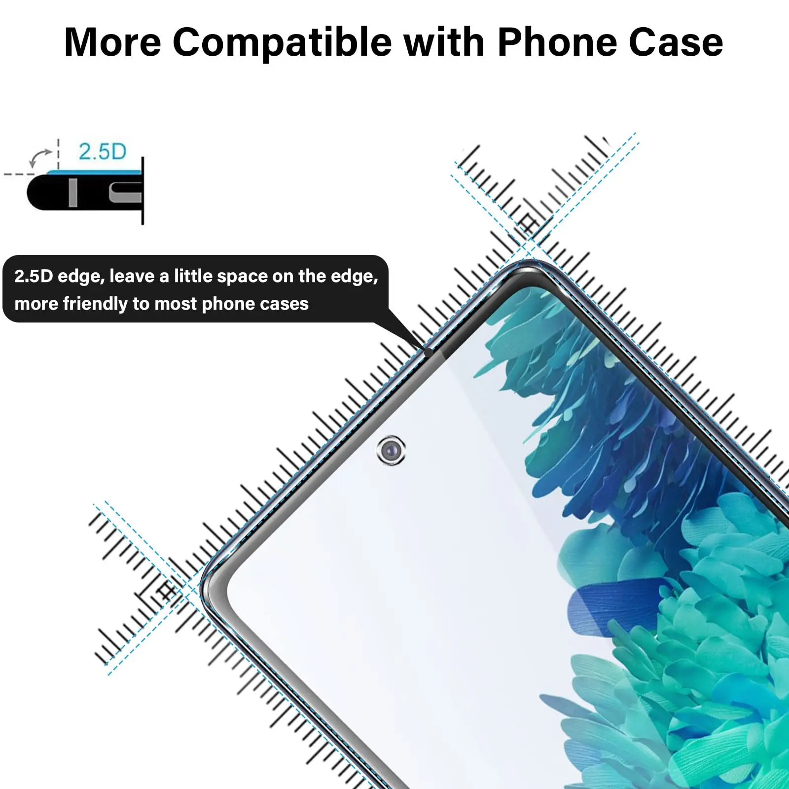 واقي شاشة من الزجاج المقسى لهاتف سامسونج جالاكسي S20 FE S24 S23 S21 واقي شاشة ميكا كريستالي مضاد للخدش