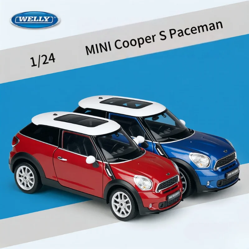 

New Product WELLY 1:24 Mini Cooper S Paceman Simulation Alloy Car Model Scene Matching Ornament Collection Toy Birthday Gift
