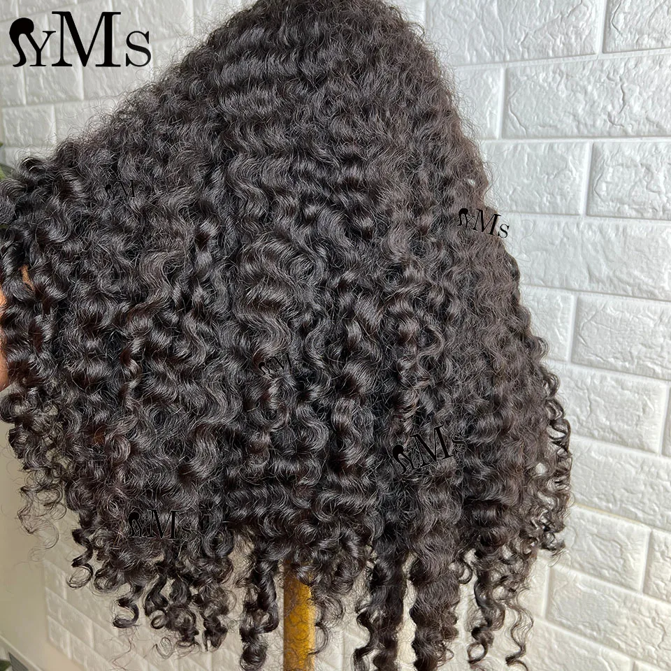 350% Density 13x4 13x6 Lace Frontal Wig YMS Burmese Curly Lace Front Virgin Human Hair Wigs For Women Natural Hairline On Sale