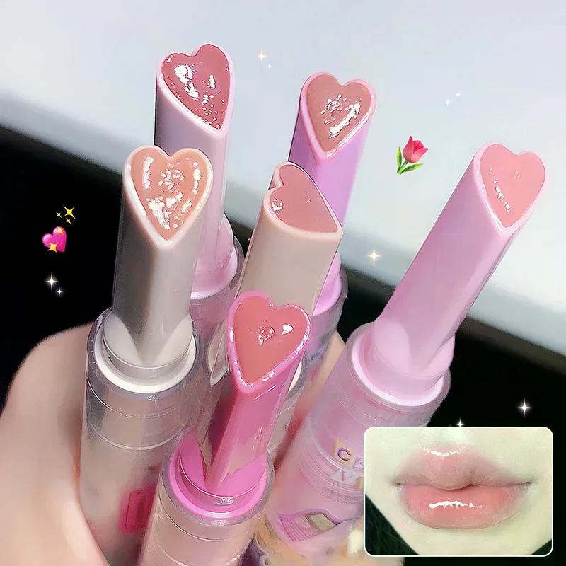 Cappuvini Jelly Love Lipstick Pink Water Gloss Clear Lip Glaze Waterproof Non-stick Cup Hydrating Plumping Lip Gloss Makeup