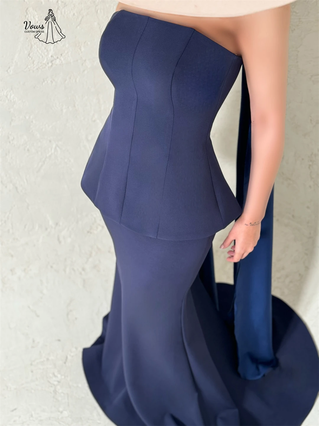 Vows Luxury Prom Dresses 2025 Ribbon Custom Made Dresses for Special Events Fishtail Skirt Satin Cloth Ball Gown Dress Evening