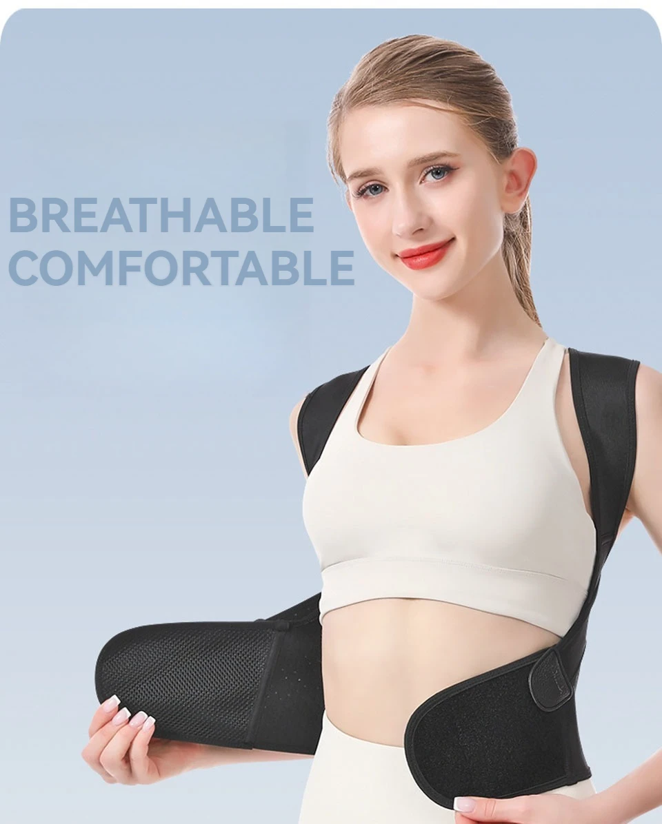 AOLIKES New Back Posture Corrector Brace for Women Men Breathable Back Posture Correction Back Support Belt Adjustable Shoulder