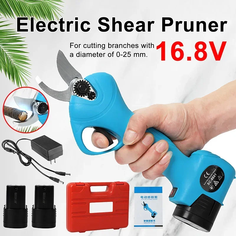 16.8V Electric Scissors With 2000mAh Lithium Batteries Electric Garden Pruning Scissors For 0-25mm Branches Pruning Shears
