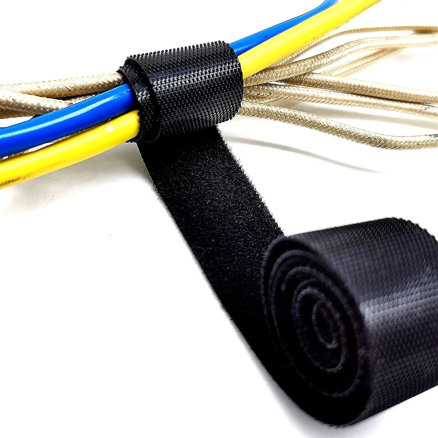 50 متر/لفة جامبو فيل كرو لاصق السحابة الشريط التفاف لتقوم بها بنفسك قابلة لإعادة الاستخدام مزدوجة الجانب هوك وحلقة رباط للكابل الأسلاك إدارة الأشرطة #3