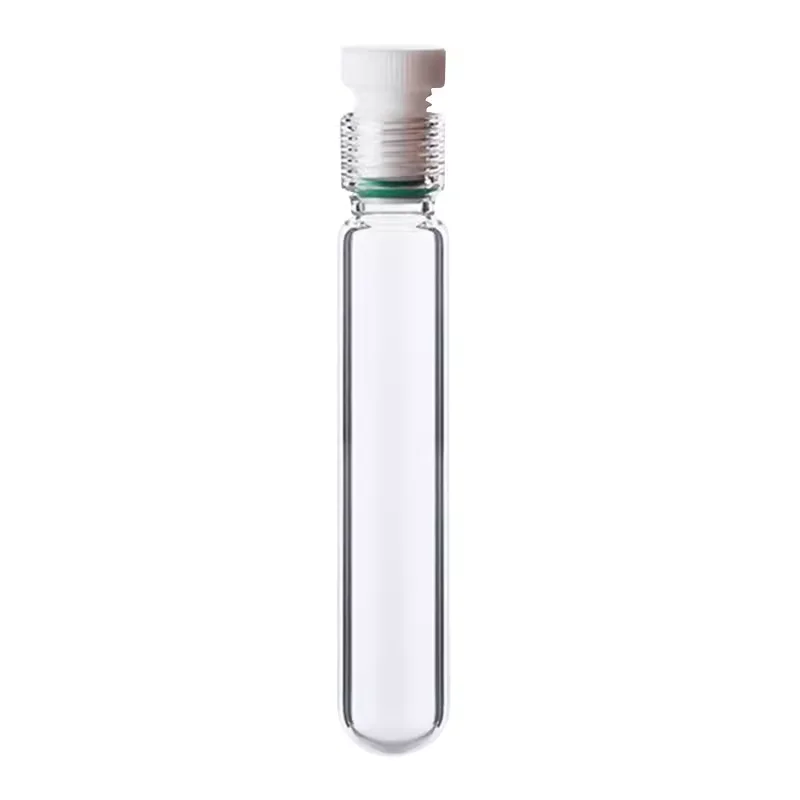 Colorimetric tube pressure-resistant bottle 5/10/ 25/50/100ML PTFE screw-top glass pressure-resistant tube hydrolysis test tube