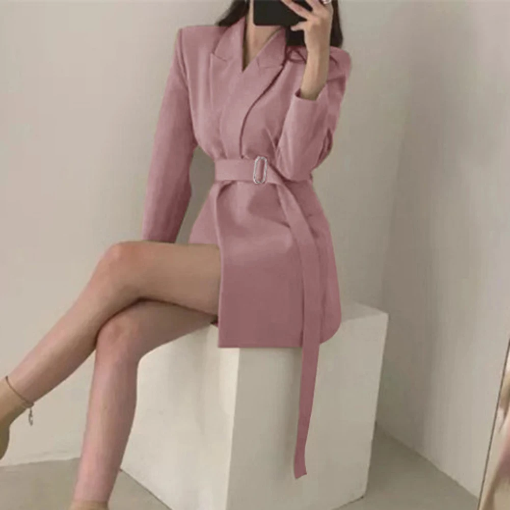 

Casual Occasion Lapel Belt Jacket Elegant Blazer Brand New Item Casual Wear Comfortable Fit Fashionable Design