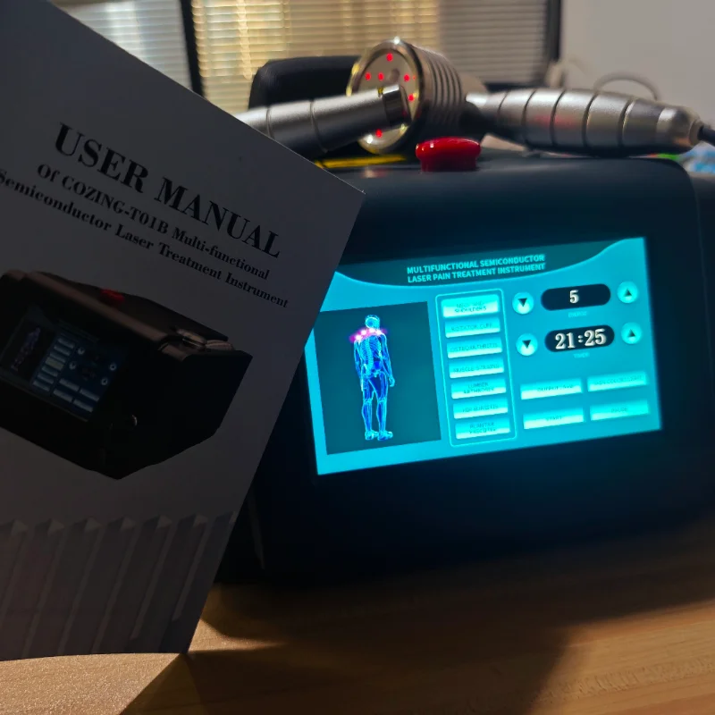 Máquina de terapia láser 650nm 808nm 2 longitudes de onda para dolor articular, alivio muscular, dispositivo PBMT portátil de neuropatía