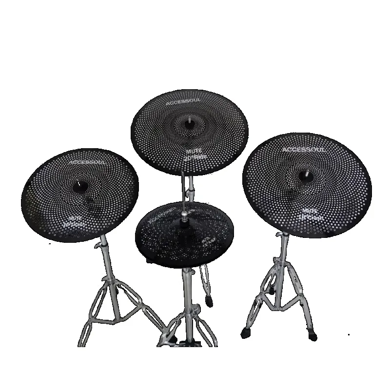 black color practice cymbals silent cymbals low volume cymbals for hot sale