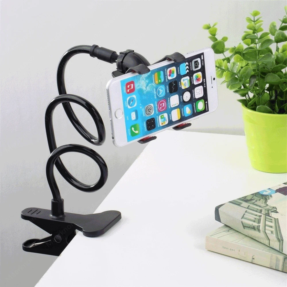 Support paresseux Long Portable, Clip rotatif à 360 degrés, support de téléphone Portable, lit paresseux Flexible, support de bureau pour Smartphones, Base de support de bureau