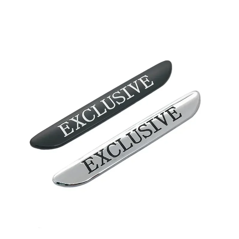 EXCLUSIVE Logo Car Styling Fender Body Side Stickers Emblems for Range Rover Sport A4 A8 AMG Trax Highlander Decal Accessories