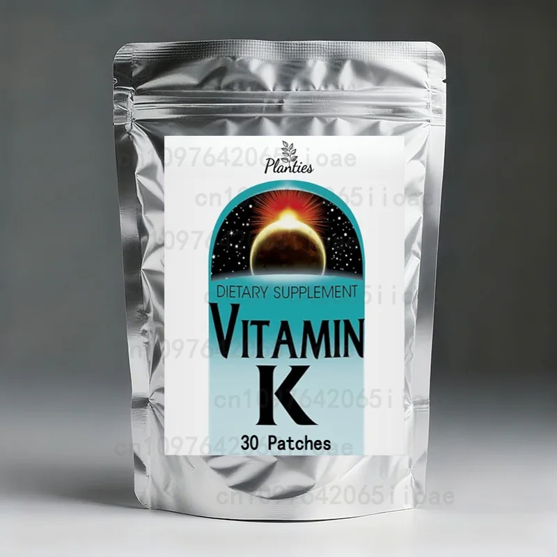 30 رقعة فيتامين ك الثلاثي (القوة) بالإضافة إلى الفيتامينات الإضافية - رقع عبر الجلد لدعم القلب والعظام #1