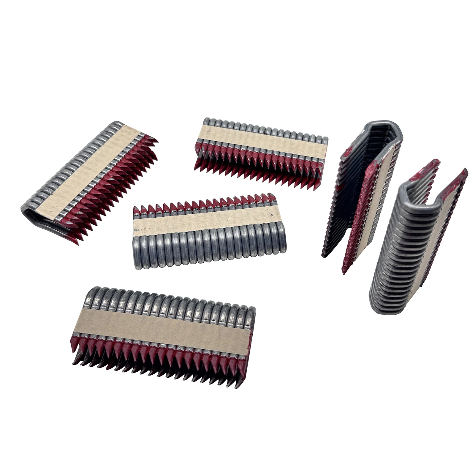 

180PCS 9 Gauge Paper Tape Fence Staples Offering Tough 40mm Barbed Design Paired High-Strength Steel for Nail Gun Nailer