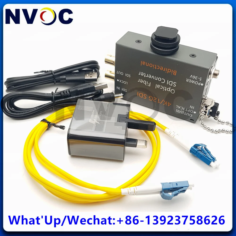 1Ch Bidirectional 4K/12G SDI Fiber Optic Converter/Extender/Transceiver With 12G Duplex 1310nm LC SFP Compatible With 6G/3G/HD