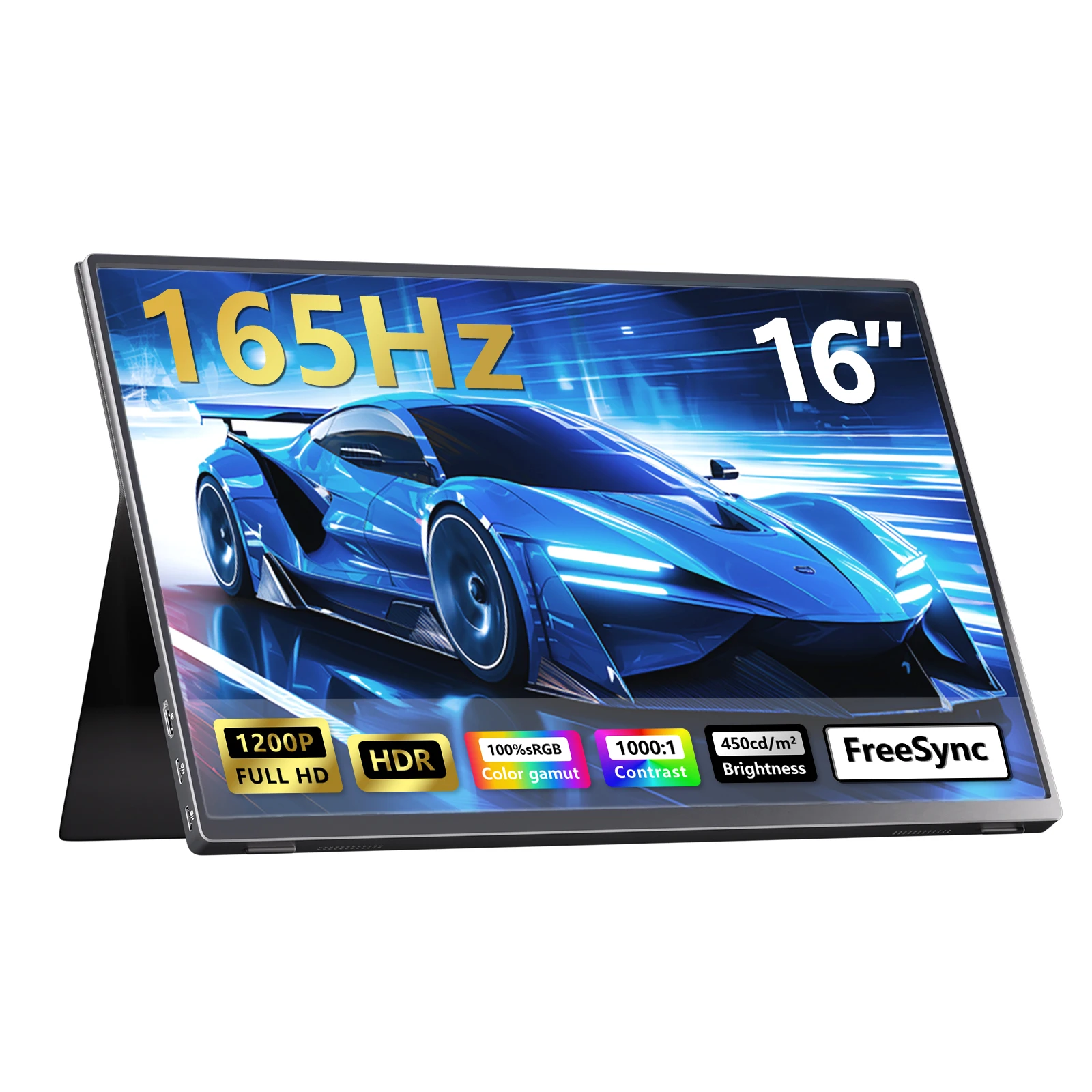 KTHIN 16'' 165Hz 2K 100% sRGB Portable Gaming Monitor 1920*1200 16:10 450cd/m TFT Travel Display for Laptop Switch PS4 PS5