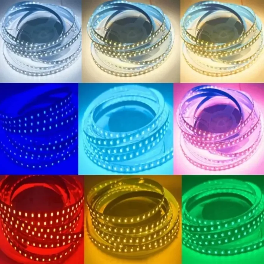 120LEDs/m 2835 LED Strip Home Lamp Strip DC12V 24V Red Ice Blue Green Yellow Pink Flexible And Cuttable Soft Lamp Bar Home Decor image 4
