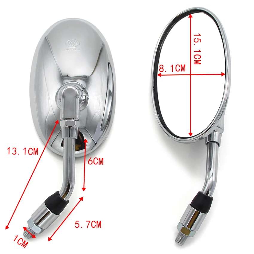 Motorcycle Aluminum Alloy Silver Rearview Mirrors For Honda NV400 Shado NV600 NV750 VT250 VF700C VF750C VF1100C Magna   STEED400