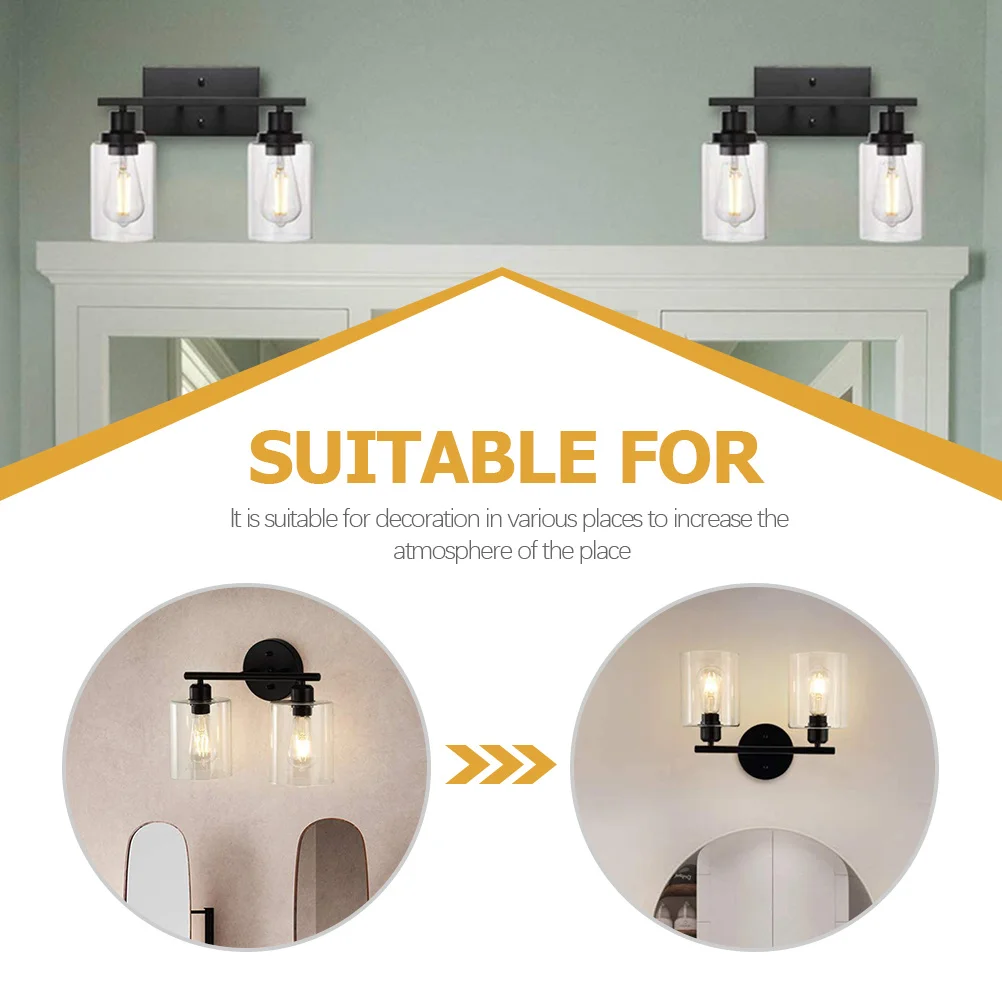 

Long-lasting Wall Lamp Bedroom Mirror Front Industrial Style Vanity Light Iron Multi-functional
