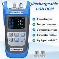 COMPTYCO Rechargeable AUA-C330U/AUA-C330A PON Optical Power Meter 1310nm/1490nm/1550nm PON OPM 2.5mm Universal Interface