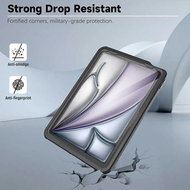 Imagem -05 - Estojo Impermeável para Ipad Tudo Incluído Dustproof Anti Fall Proteção Capa Transparente 360 Ipad Pro 11 m4 2024 Air 11 Air 11 Air 13 Air 6