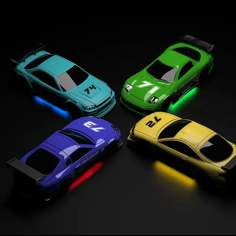 

Turbo Racing 1/76 Scale Micro Remote Control Car New Year Gift Set C71 C72 C73 C74 Mini Race Car Kit For Kids Hobby Indoor Play