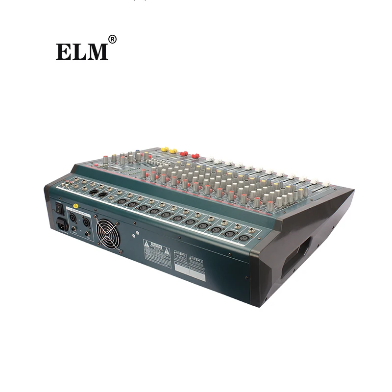 Professional Audio Power Mixer, controlador de interface USB, Mixer, amplificador, som, 12 canais, DN1233 ELM