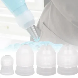 4Pcs Icing Piping Nozzle Converter Plastic Piping Bag Converter Cake Cream Pastry Bag Nozzle Adapter Cake Decor Bakeware Tools