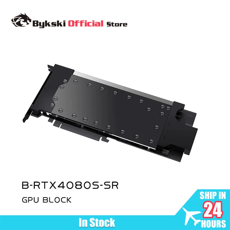 Bykski GPU Water Block Use for NVIDIA RTX4080 SUPER 32G Video Card, 0.3mm Jet Micro-waterway/ Prevent Corrosion N-RTX4080S-SR