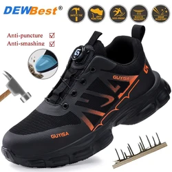 Men's Lightweight Spinning Lace-Free Work Shoes Puncture and Smash Resistant Steel Toe Shoes Safety Shoes Cheap Worth Buying