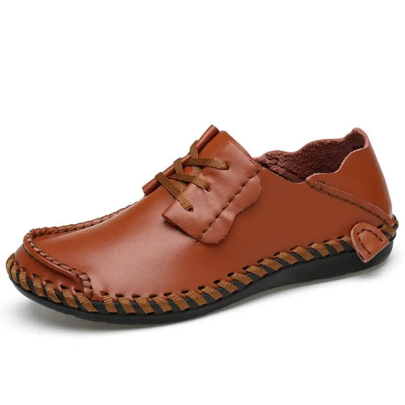 

British Style Leather Shoes Men's Formal Lace-Up Wedding Shoes Business Casual Office Thick Bottom Rubber Sole round Toe