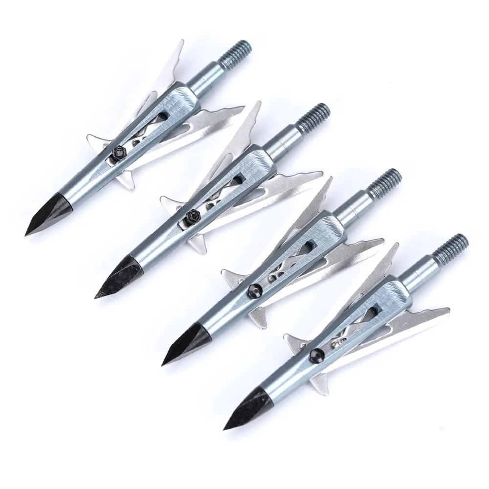 

Наконечники для охотничьего лука | Механические наконечники для стрел с двумя лезвиями, 100 гран, для охоты с блочным и традиционным луком, упаковка 6/12/24 шт.