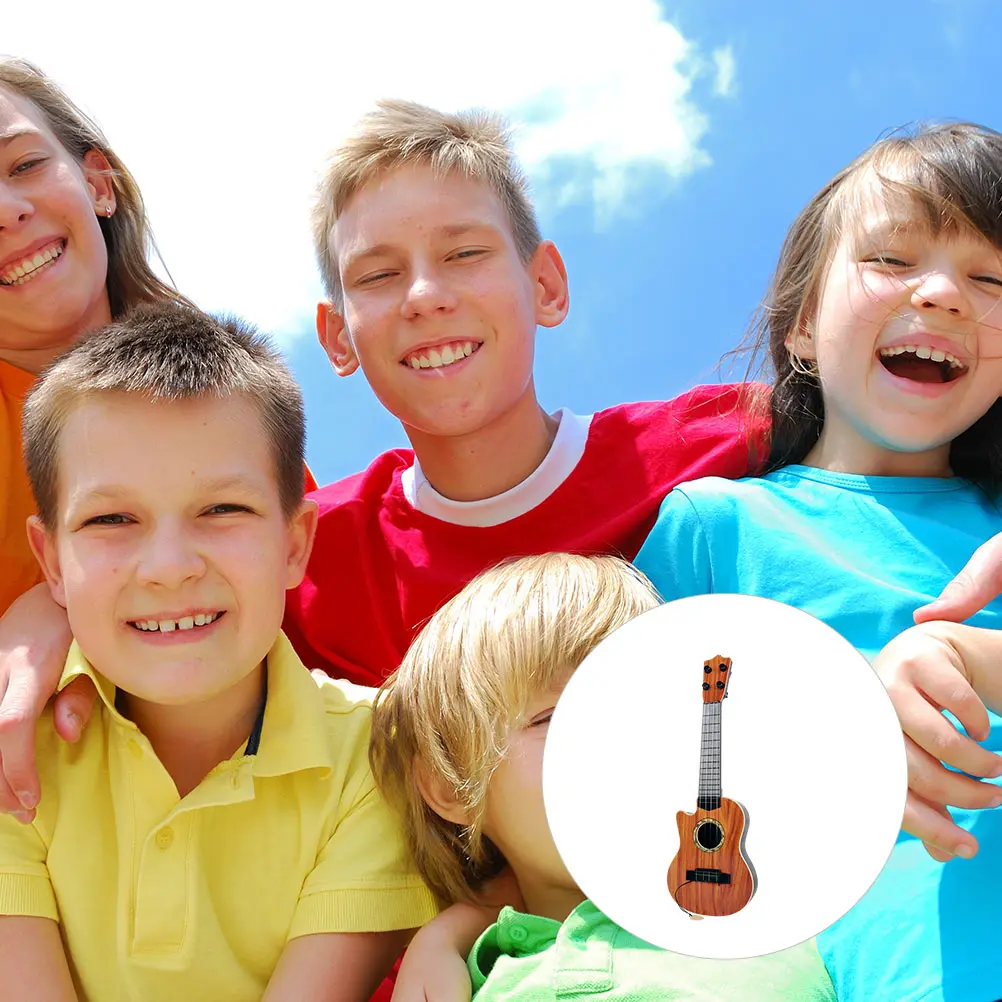 

Simulation Guitar Plastic Safe Kids Musical Instrument Stage Performance Educational Plaything Kids Guitar Toy