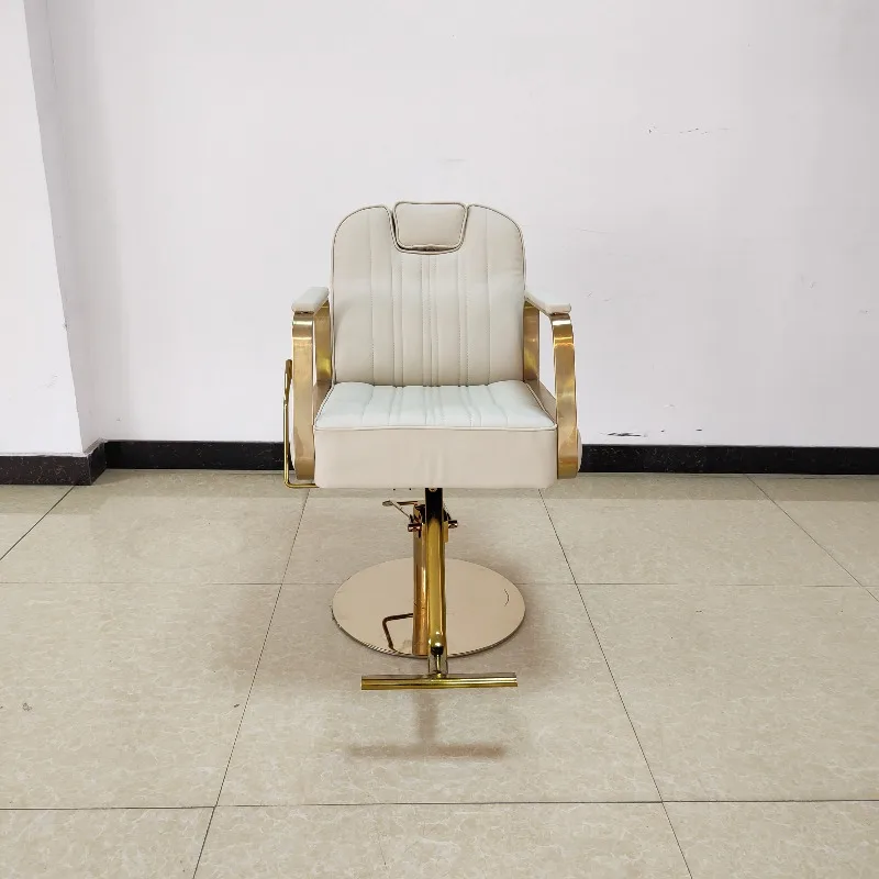 Latest European customer logo Heavy duty silver barber chair Industrial chair Swivel chair 8 years old