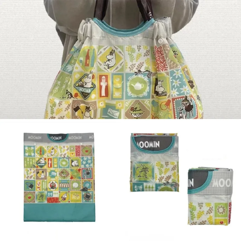 New Cute Moomins Series Drawstring Bag Creativity Kawaii Cartoon Role Printing Foldable Lightweight Shoulder Eco-friendly Bag view 4