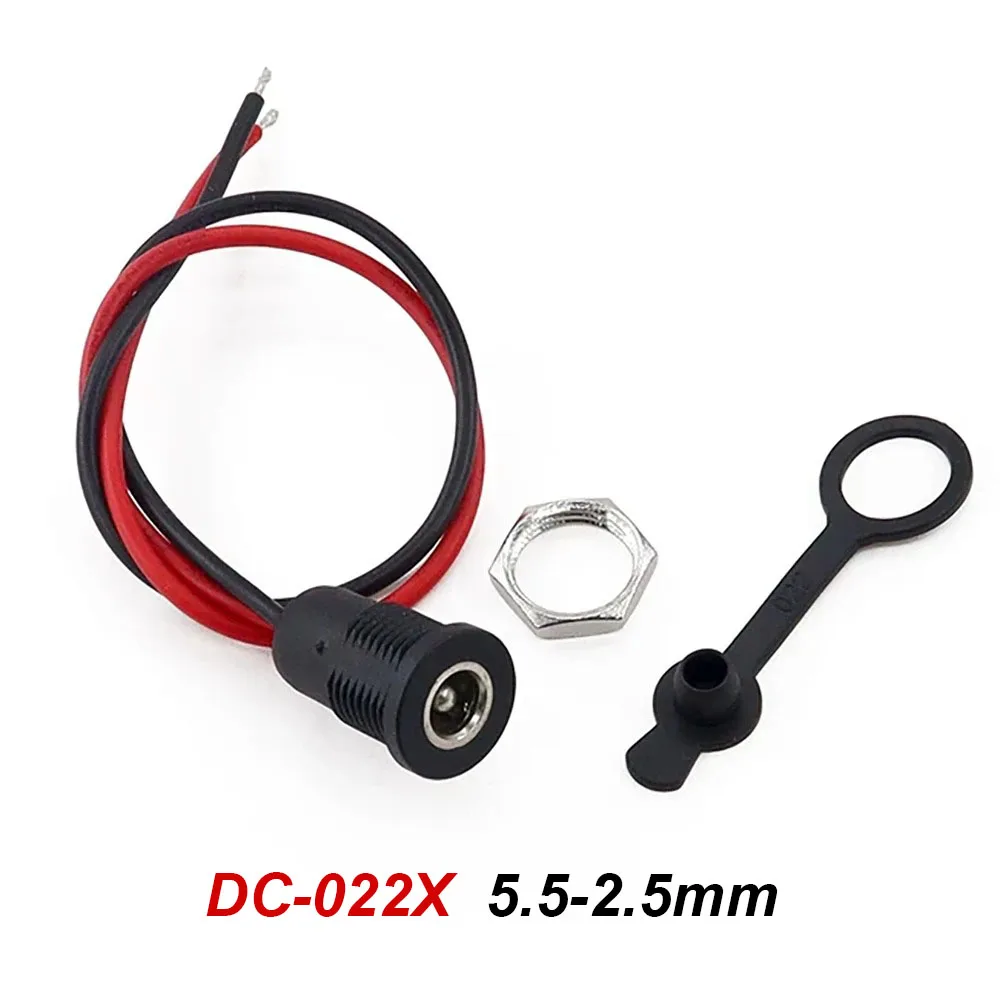 1Set 5.5*2.1mm/5.5*2.5mm DC-022B DC-022X DC-099 Power Cable Female Socket DIY Waterproof Jack Plug Panel Mount Connector - view 3