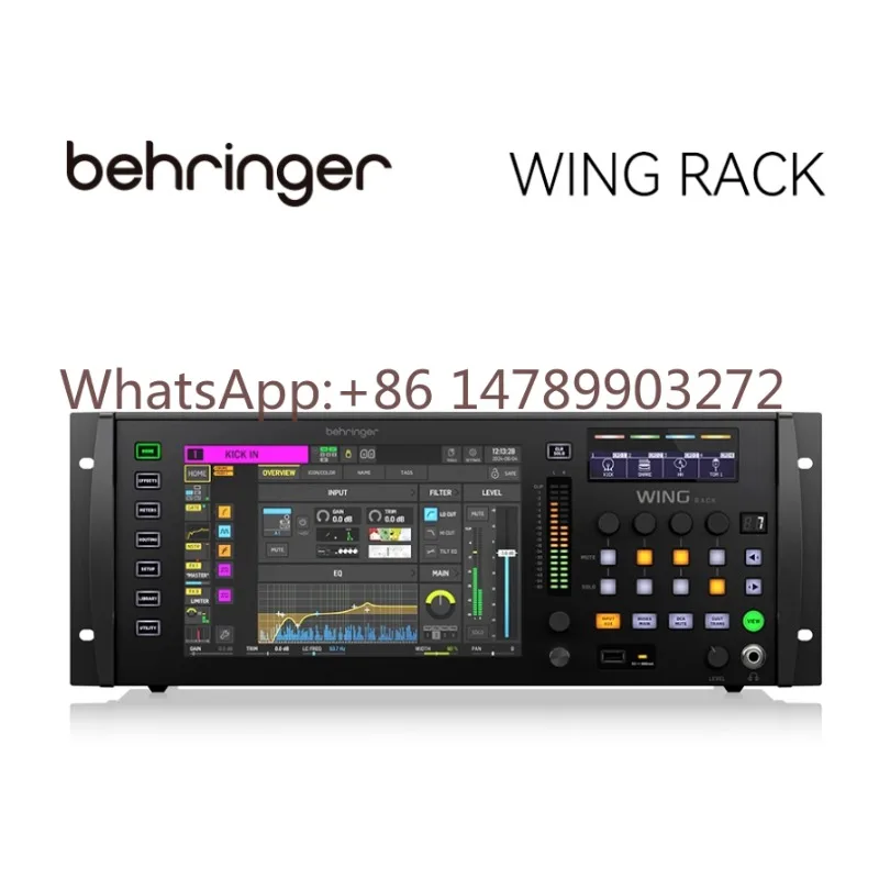Mixer Digital Behringer WING Rack de 48 Canais com Tela Sensível ao Toque de 10,1 Polegadas, 24 Preamps Midas Pro, 8 Saídas Midas PRO, Estrutura Metálica