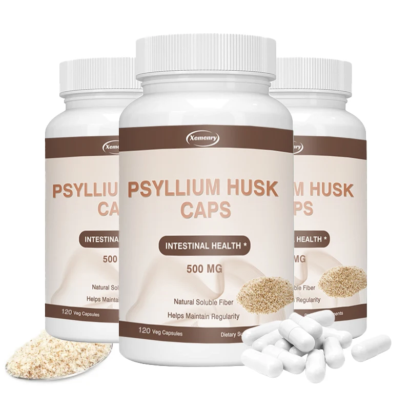 

Psyllium Husk Capsules 500 Mg - Natural Soluble Fiber,Promotes Digestion,Supports Immunity,and Promotes Intestinal Health