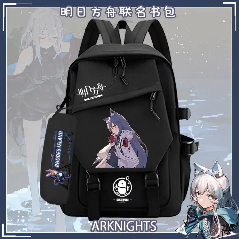 Arknights Anime Backpack For Boys Girls, Elementary And Middle School Students, Large Capacity, Lightweight, Spine Protection, A