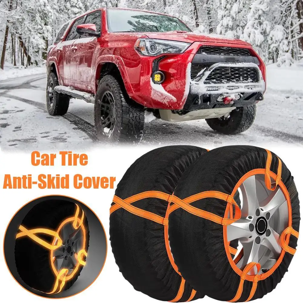 Winter Car Tire Anti-slip Reflective Strips Sleeve Auto Anti-scratch Wheel Hub Noise Reduction Shock Absorption Snow Socks tools