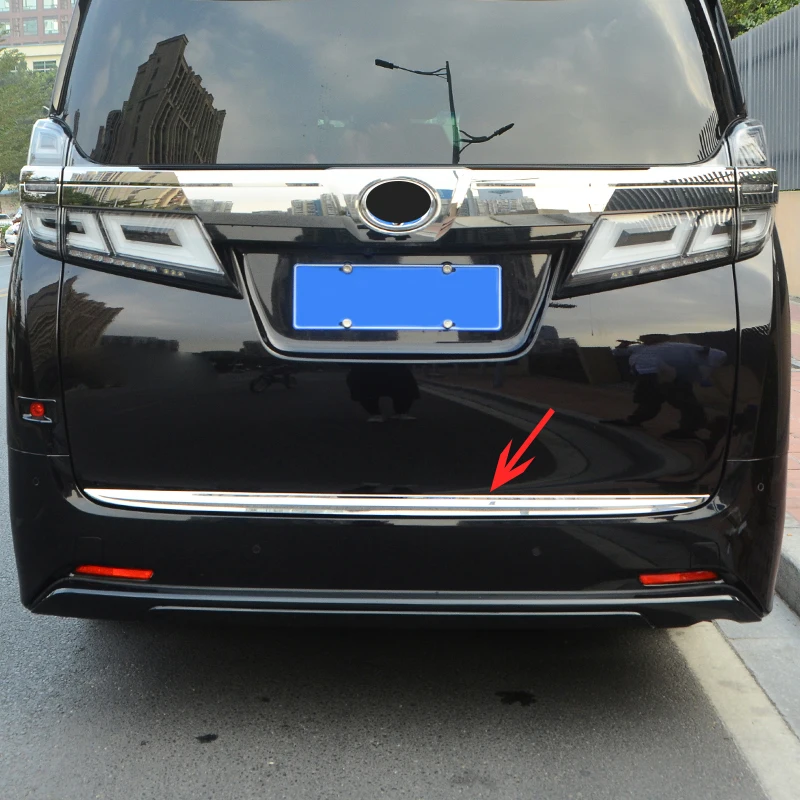 For Toyota Alphard Vellfire 30 Series 2015-2022 2020 2019 Upgrade Decoration Accessories Trunk Door Tailgate Stainless Steel Bar