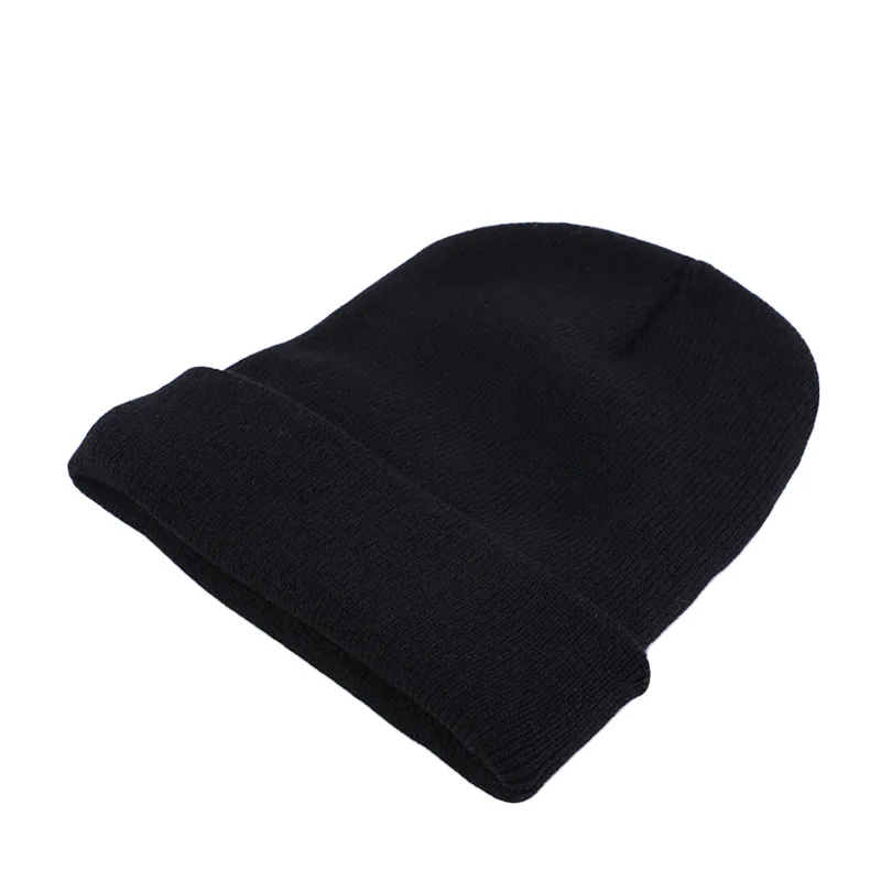 Neue Unisex Einfarbige Strickmütze Herbst Winter Hip-Hop-Beanie für Männer und Frauen SkullCap Mützen Outdoor Winddichte Männermütze Gorro Skimütze – Detail 16
