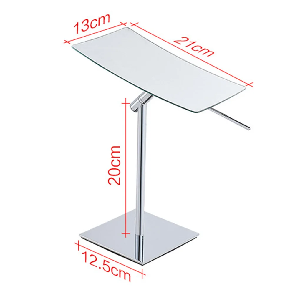 3X Magnified Makeup Mirror Rectangle Desktop Mirror 360 Degree Rotating Bathroom Bedroom Dressing Table Adjustable Shaving