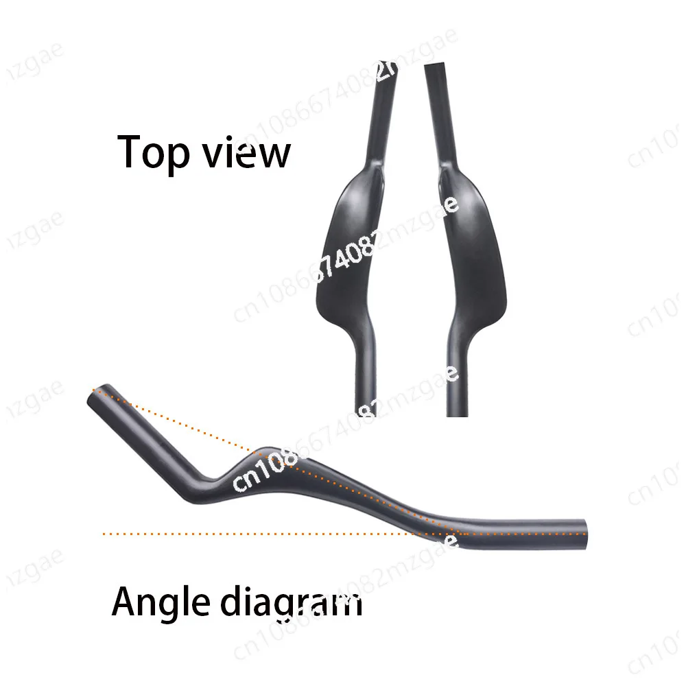 دراجة من ألياف الكربون راحة طويلة وضع مقود دراجة الطريق سباق TT وضع المقود التدريب على راكب الأرض