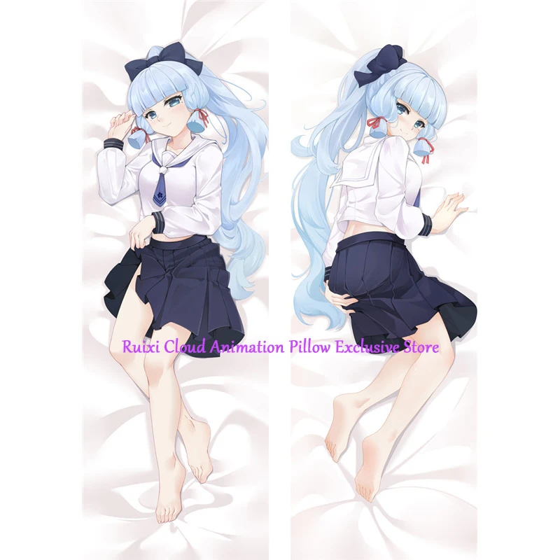 

Dakimakura Anime Pillow Cover Kamisato Ayaka Double Sided Print 2Way Cushion Bedding Gifts