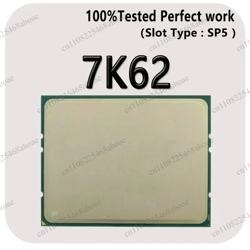 Server CPU EPYC 7K62 2.2GHz 48C 96T 192MB Cache 240W Slot SP3 DDR4 2666V Processor