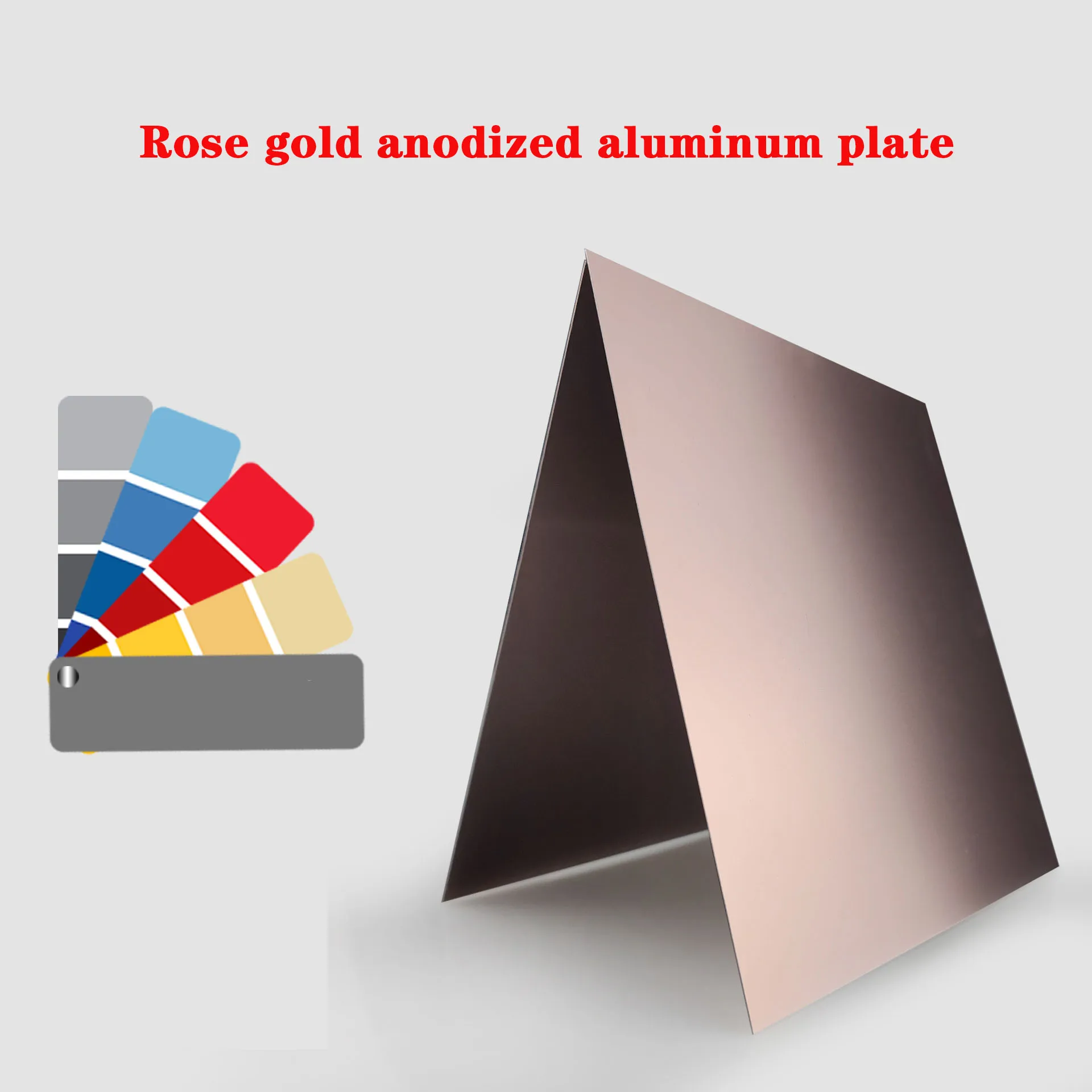 Rose Gold Anodized Aluminum Alloy Plate 5052 Aluminum Flat Plate Thickness 0.5/0.8/1.5/2mm 100x100mm 200x200mm 200x300mm 300x300